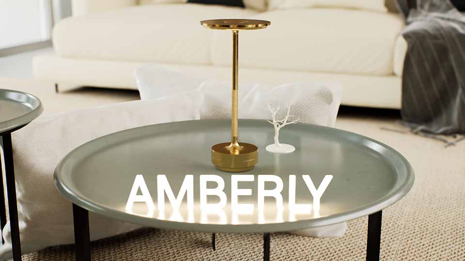 Load video: Video presentation of Amberly cordless table lamp by Decorling