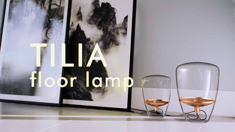 Load video: Video presentation of Tilia Glass floor/table lamp by Decorling